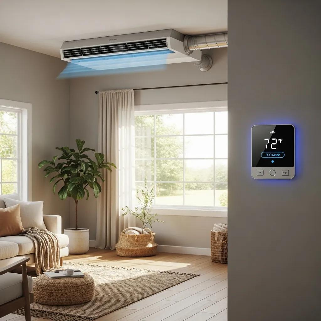 Top Energy-Efficient Home Upgrades for HVAC 2 Energy-efficient HVAC system in a modern home, highlighting comfort and sustainability